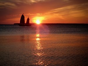 Sunset over Green Bay west of Fish Creek, Wisconsin