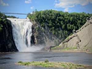 Closer view of Montmorency Falls