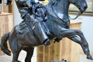 Another amazing sculpture from John Free in the Ben Johnson Cowboy Museum in downtown Pawhuska