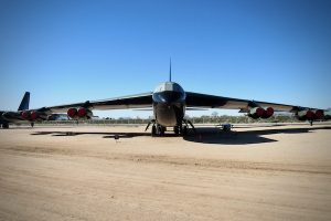 The Boeing B-52D Stratofortress Bomber, in use from 1956 to 1983