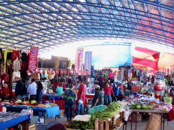 Shoppers browse at the Tuesday Market in San Miguel de Allende